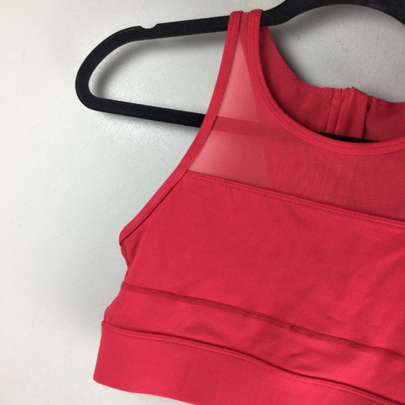 Zyia All-Star One More Rep Mesh Zip Back Red Sports Bra Size Small - Picture 5 of 12